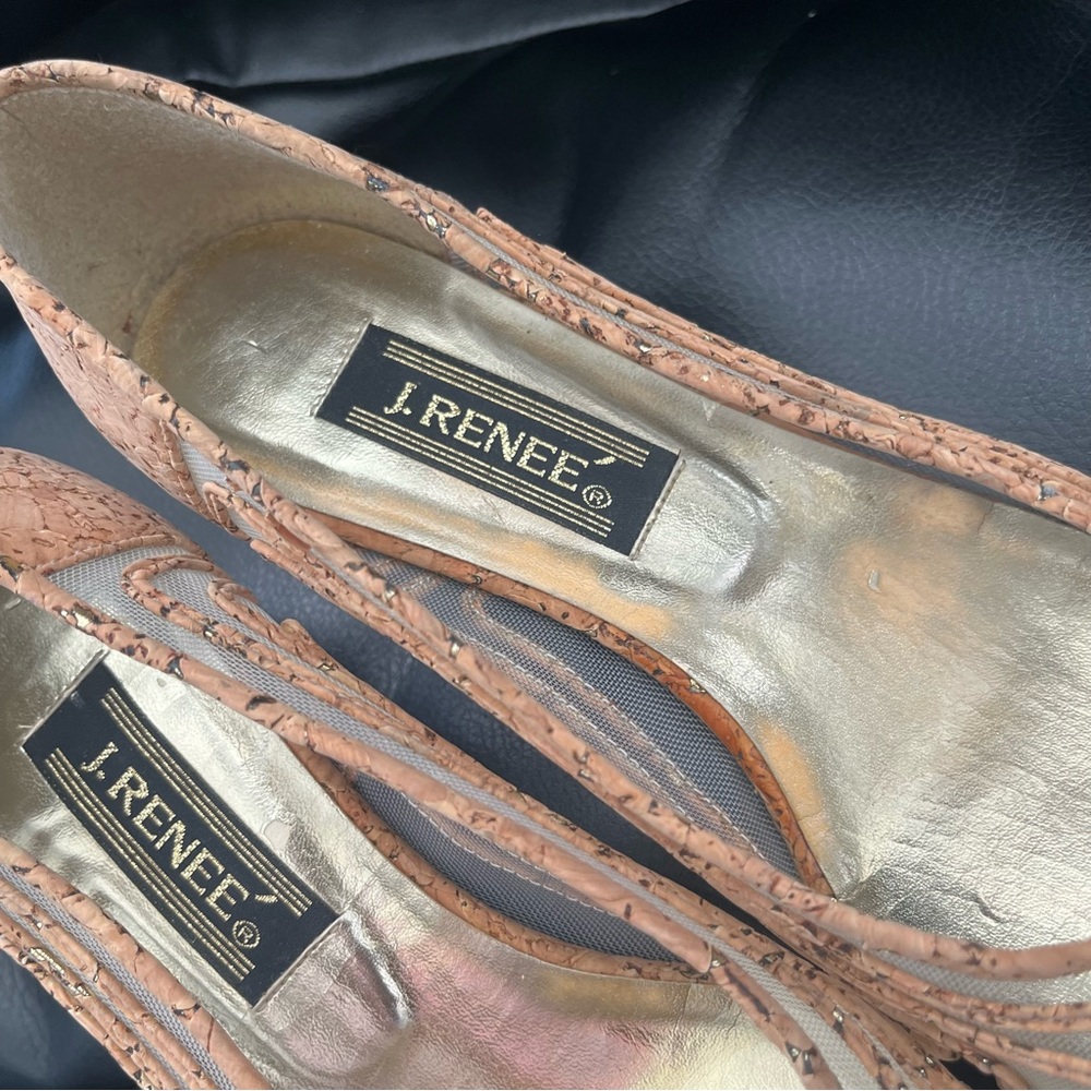 J.Renee Cork & Mesh Low heel shoes - Picture 5 of 7